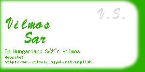 vilmos sar business card